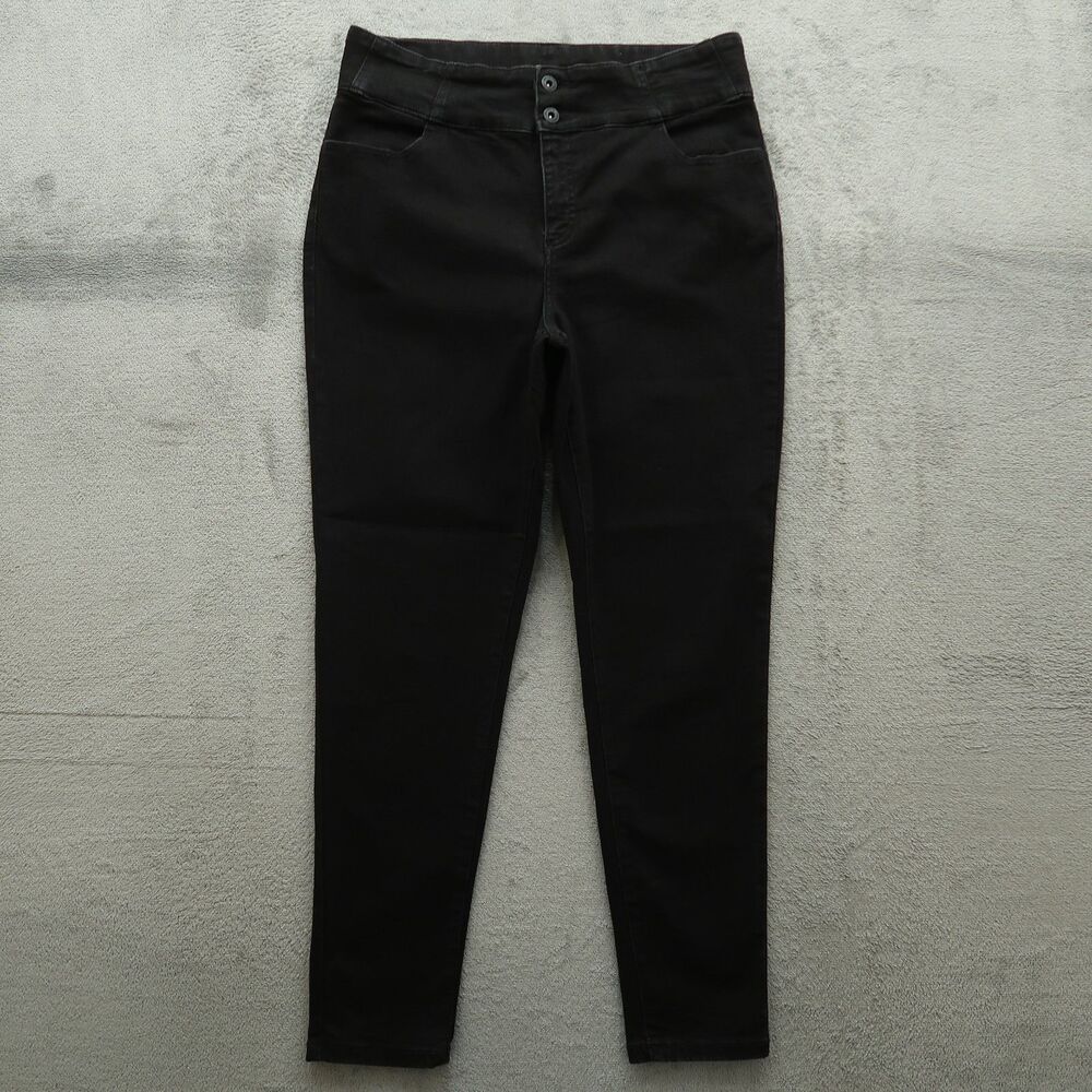 INC International Concepts Jeans Women's 16 Black High-Rise Skinny 29" Inseam